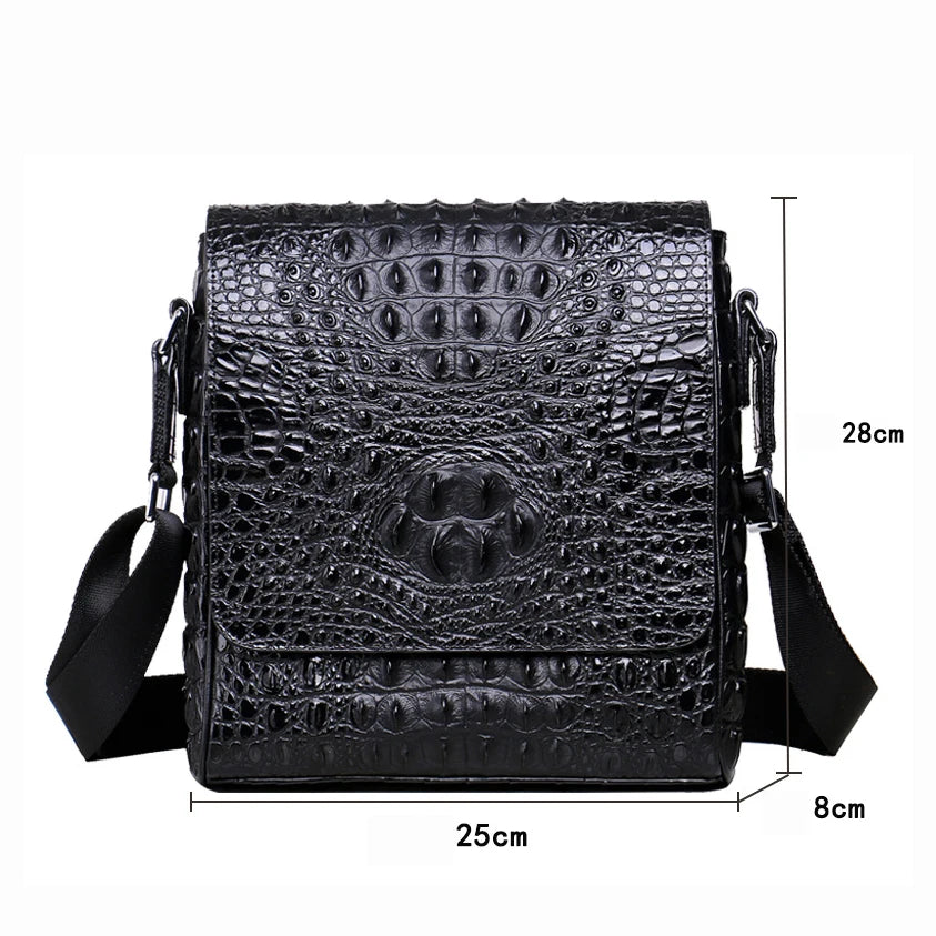 Leather men's shoulder bag